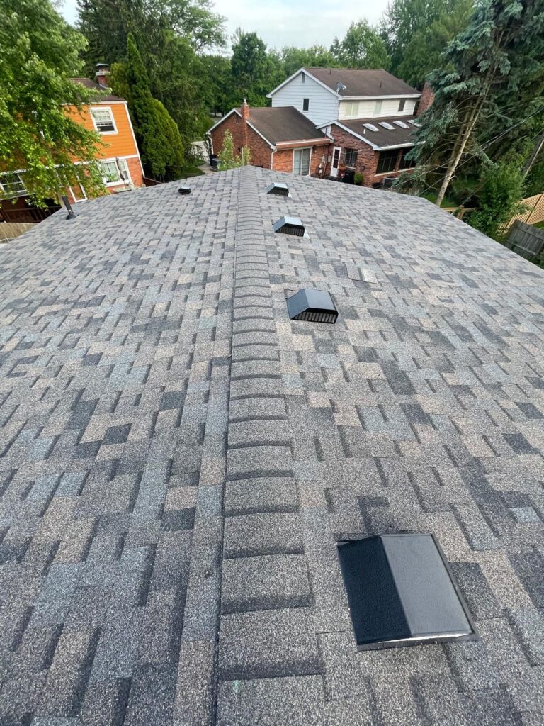 Completed Shingle Installation On Roof