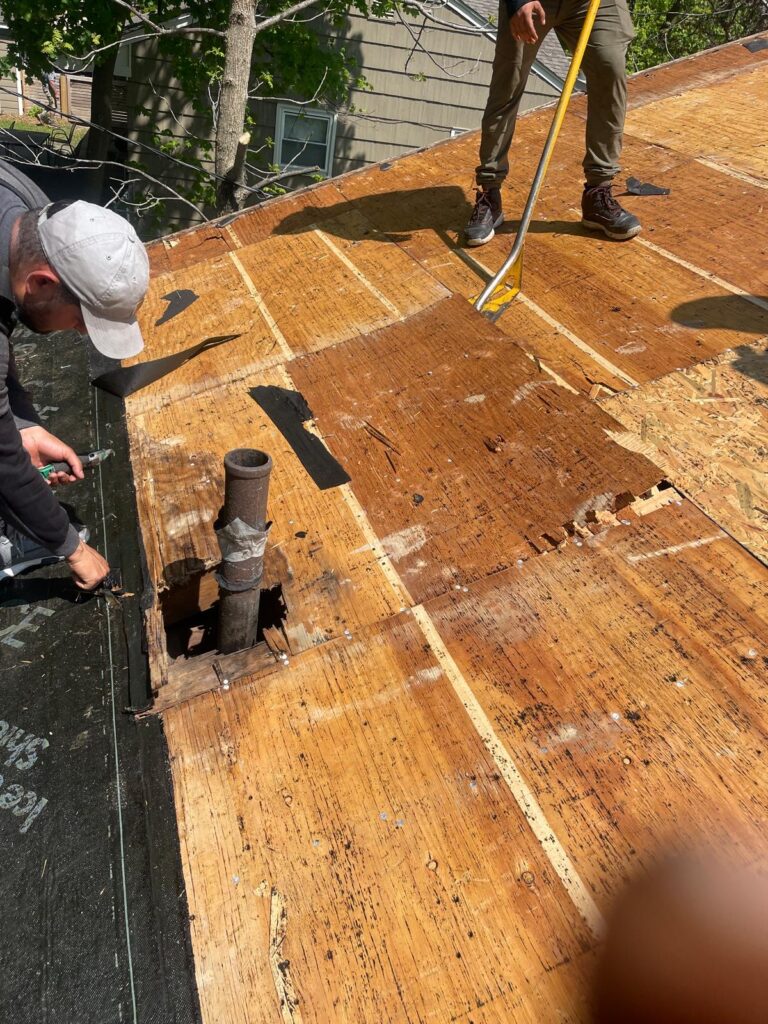 old roof decking
