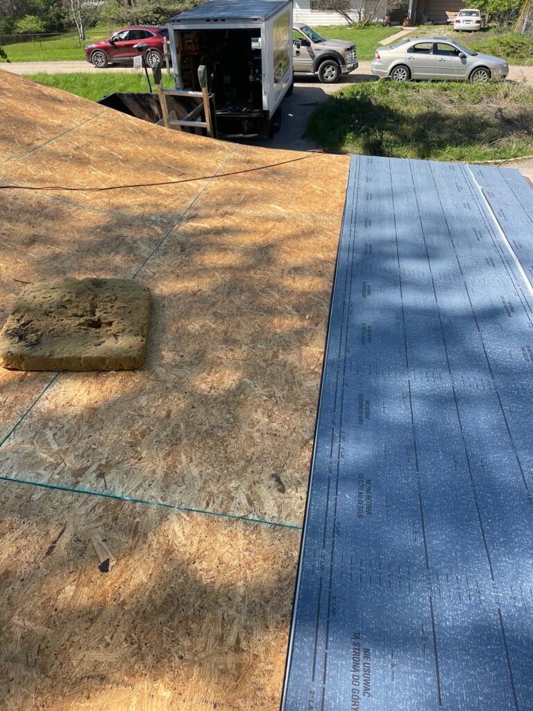 Repaired roof decking