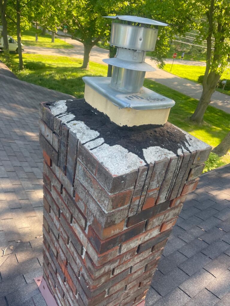 old and neglected chimney capping