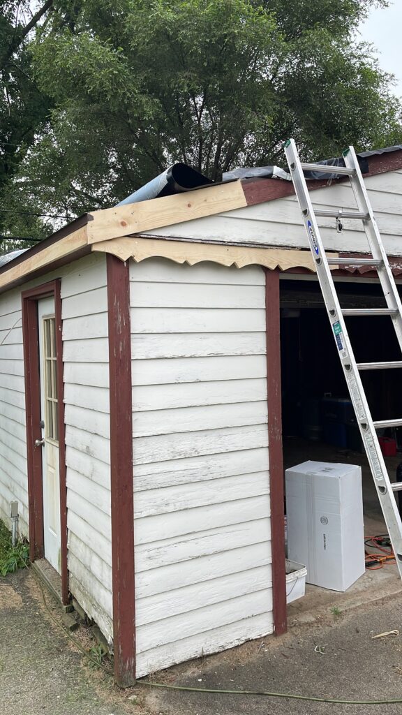 Newly installed roof carpentry