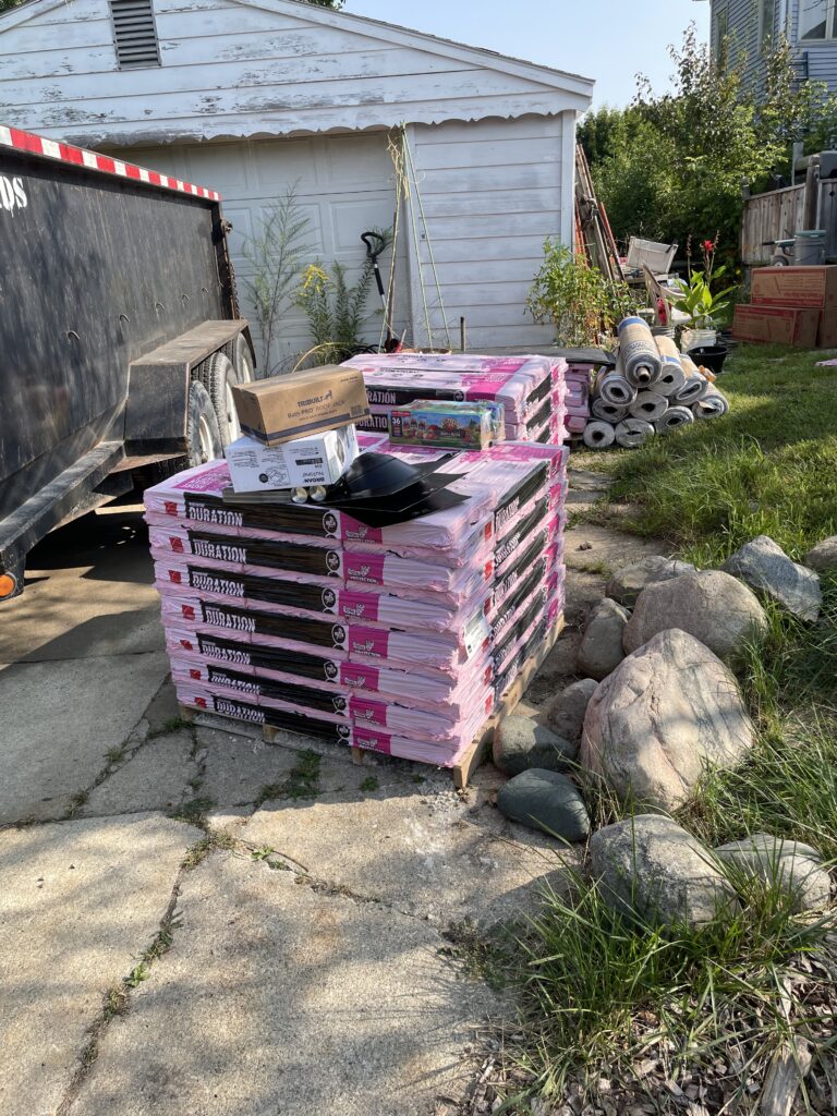 Bundle of Owens corning shingles