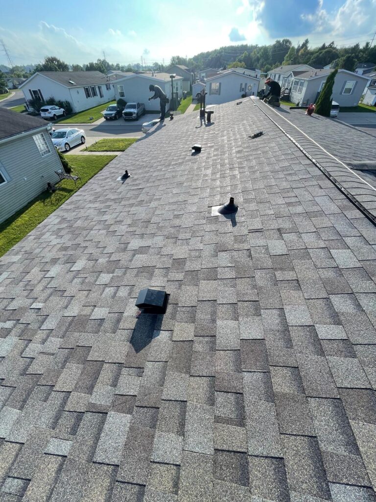 completed roofing job