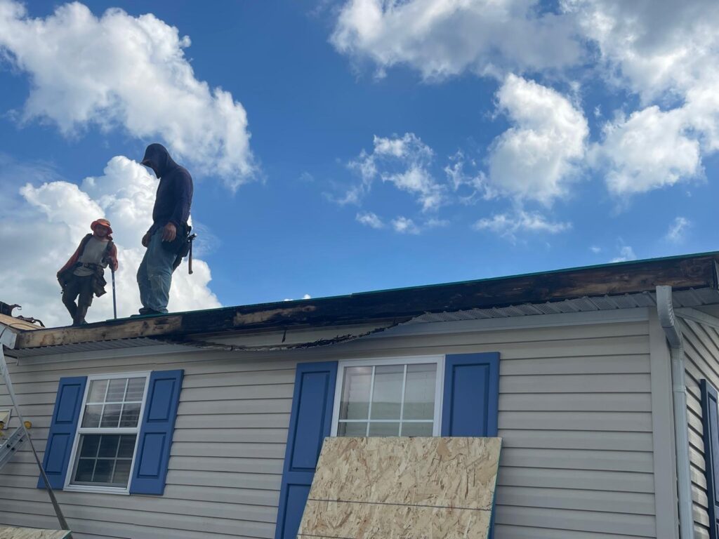 Severely rotted roof fascia