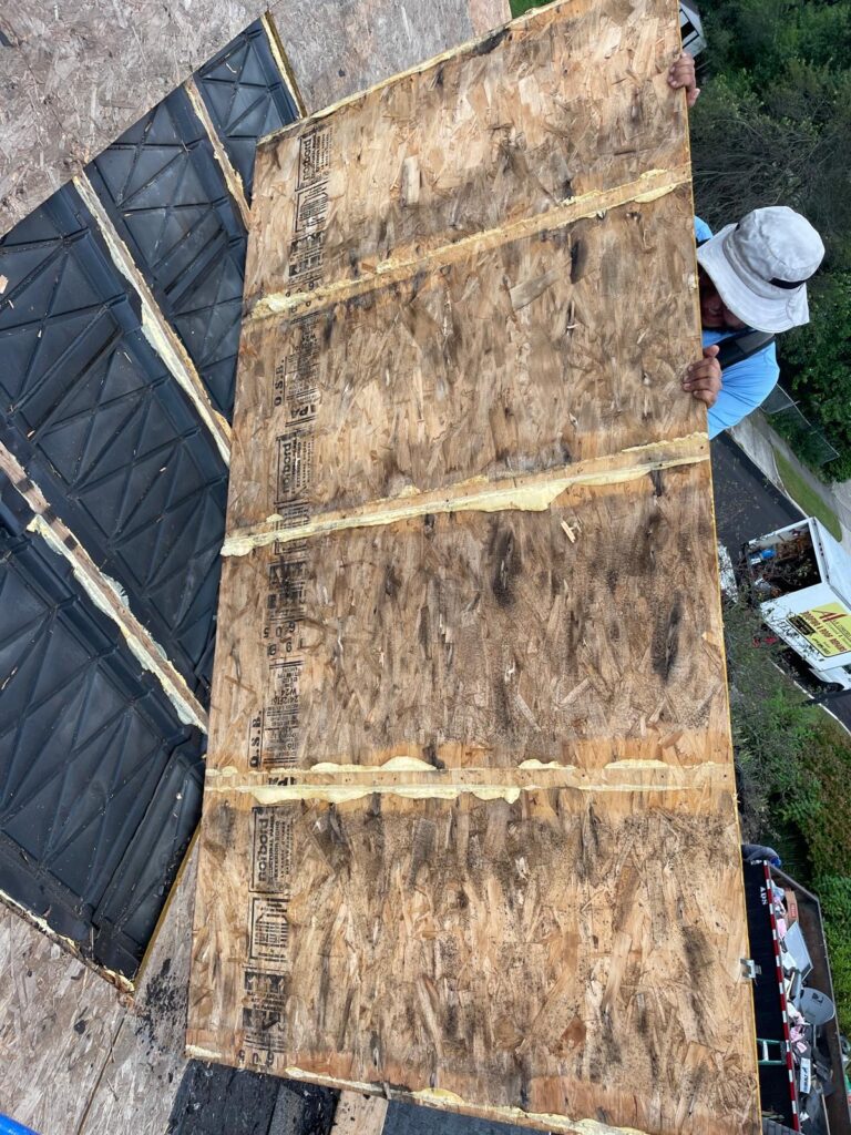 rotted roof decking panel