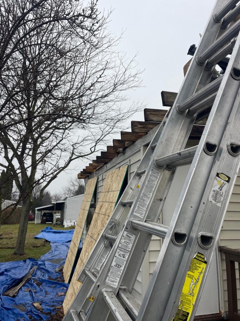 old roof rafters