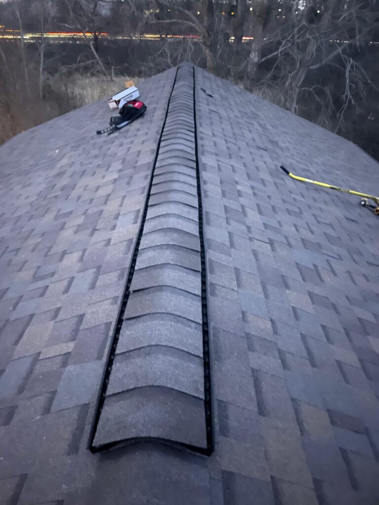 New roof shingles