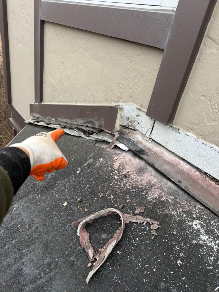 old leaking roof carpentry